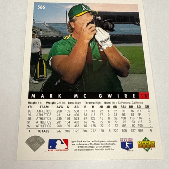 Mark McGwire Trading Card - Picture 6 of 8